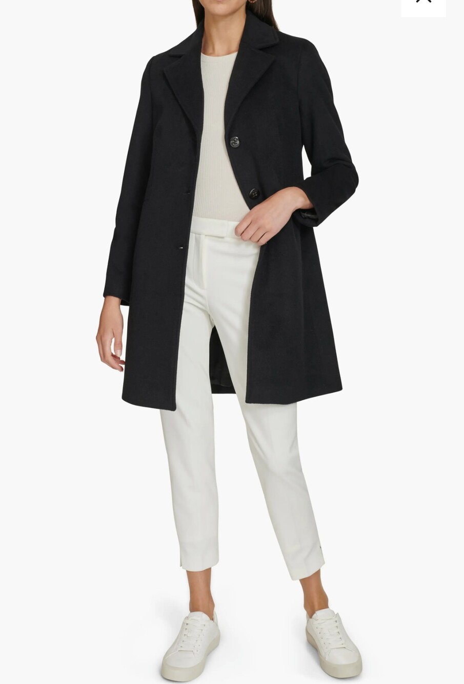 Calvin Klein Walker Coat Black, Size Large. NWT